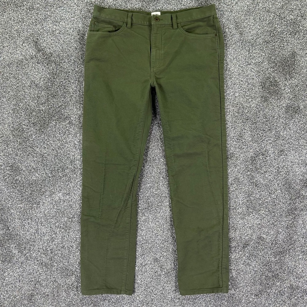 Flint‎ and Tinder 365 Pants Mens 36x32 Straight Fit Olive Green Organic Cotton